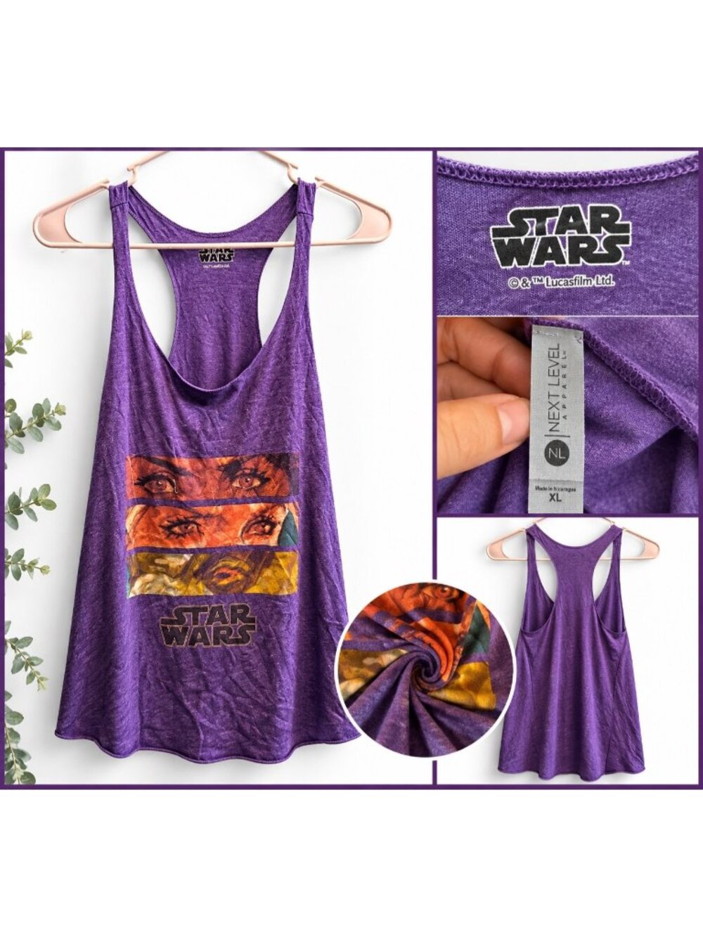 Star Wars Graphic Tank Top – Purple – XL